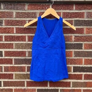 Lululemon Athletica Royal Blue Surplice Front Racerback Compression Tank Top